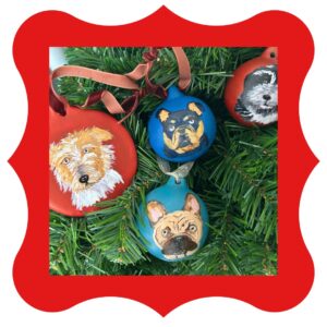 Hand Painted Custom Pet Portraits - Personalised Christmas Ornament